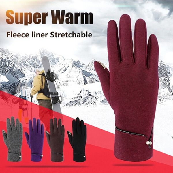 five fingers gloves 1pair ladies winter warm thick fleece lined thermal button touch screen, Blue;gray
five fingers gloves 1pair ladies winter warm thick fleece lined thermal button touch screen, Blue;gray