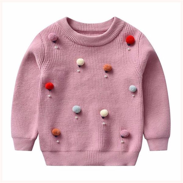 pullover long sleeve baby girls round neck knitted wool ball sweater for children kids warm autumn winter clothes, Blue
pullover long sleeve baby girls round neck knitted wool ball sweater for children kids warm autumn winter clothes, Blue