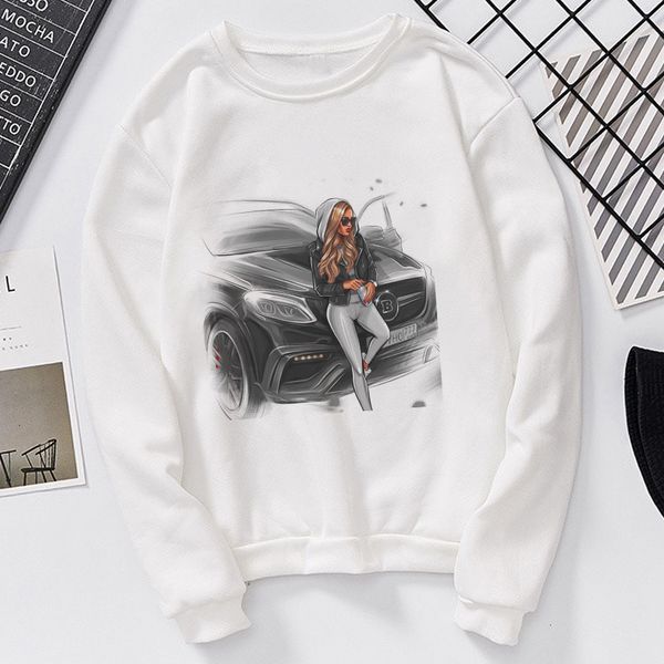 new women sweatshirt fashionable long sleeve casual printed cool girl in the car hoodies clothing 2020 winter hoodie, Black 
new women sweatshirt fashionable long sleeve casual printed cool girl in the car hoodies clothing 2020 winter hoodie, Black