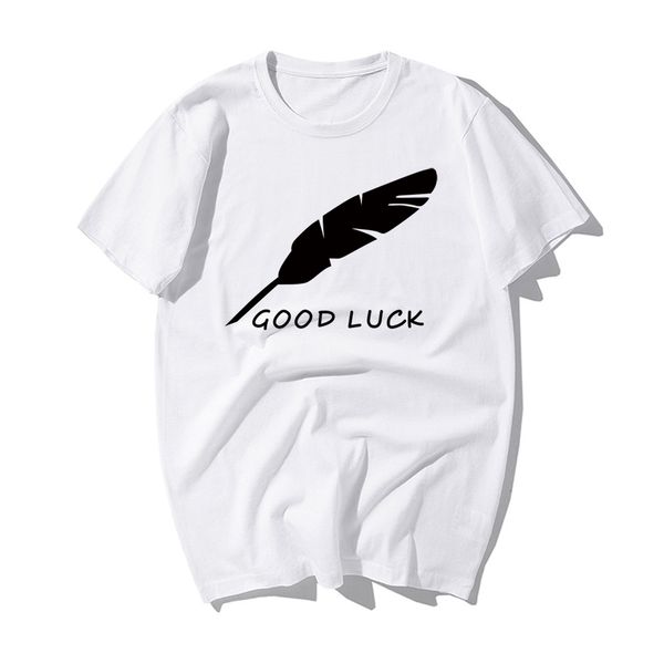 2019 new fashion good luck men t shirt feather pen printed feathers men summer casual homme clothing mens hoodies streetwear
2019 new fashion good luck men t shirt feather pen printed feathers men summer casual homme clothing mens hoodies streetwear