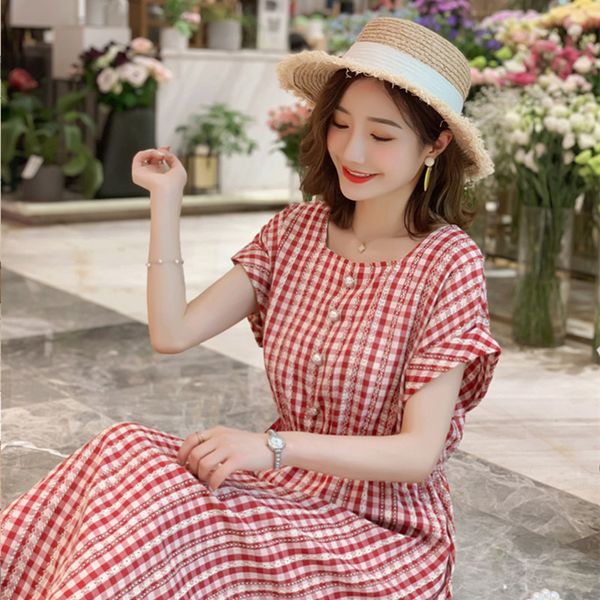 2198 summer korean fashion small plaid cotton maternity long party dress slim waist clothes for pregnant women 3xl 4xl pregnancy, White
2198 summer korean fashion small plaid cotton maternity long party dress slim waist clothes for pregnant women 3xl 4xl pregnancy, White