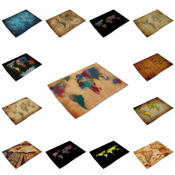 42x32cm retro map series placemat table mat anti-scalding pad diy kitchen decoration dining accessory home textile
42x32cm retro map series placemat table mat anti-scalding pad diy kitchen decoration dining accessory home textile