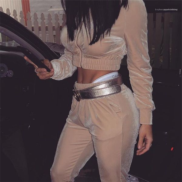 women 2pcs pants spring womens designer tracksuits slim active velvet solid sport suits crew neck pure color panelled, Gray
women 2pcs pants spring womens designer tracksuits slim active velvet solid sport suits crew neck pure color panelled, Gray