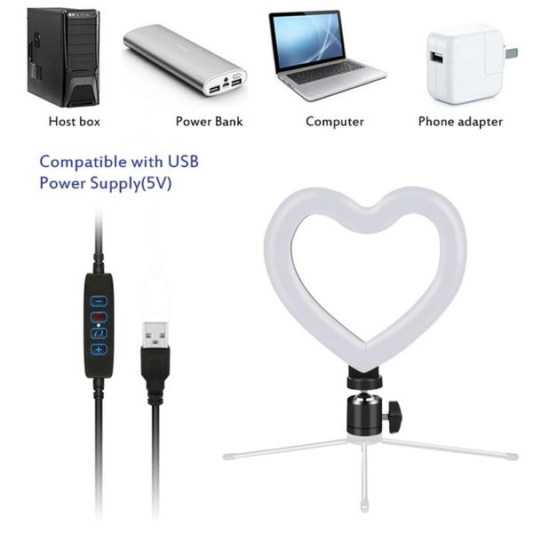 flashes 6-inch heart-shaped dimmable cold and warm led light suitable for makeup pography video live three-color fill
flashes 6-inch heart-shaped dimmable cold and warm led light suitable for makeup pography video live three-color fill