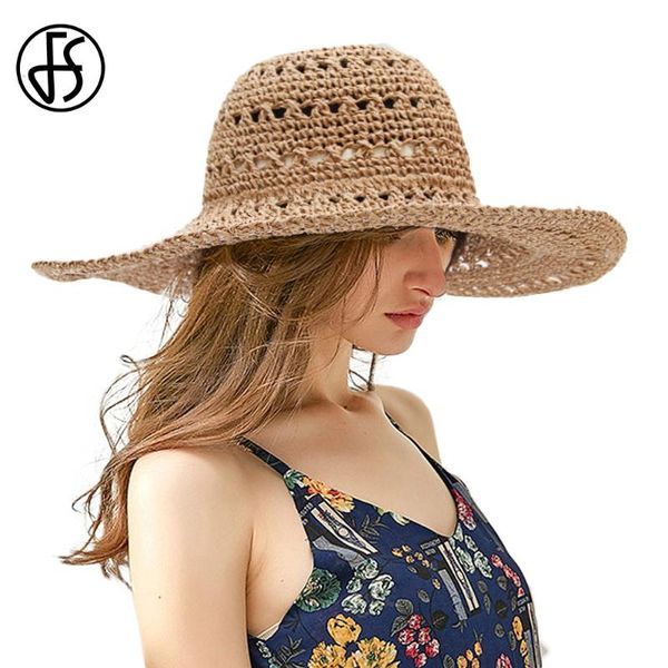 wide brim hats fs summer beach hollow out ladies sun protection cap 2021 foldable hat for women breathable panama style straw, Blue;gray
wide brim hats fs summer beach hollow out ladies sun protection cap 2021 foldable hat for women breathable panama style straw, Blue;gray