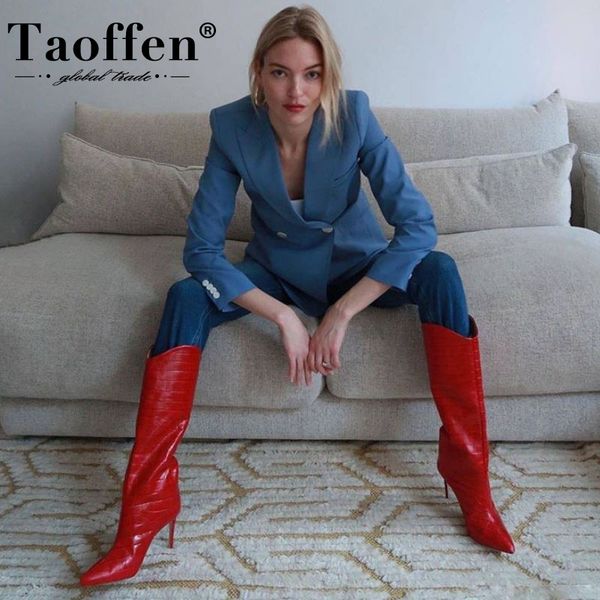 boots taoffen plus size 34-43 women high heel thin stone pattern winter knee fashion, Black
boots taoffen plus size 34-43 women high heel thin stone pattern winter knee fashion, Black