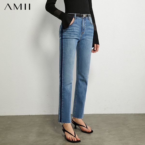 amii minimalism autumn women's jeans fashion high waist spliced straight pants ankel-length causal female jeans 12030483, Blue
amii minimalism autumn women's jeans fashion high waist spliced straight pants ankel-length causal female jeans 12030483, Blue