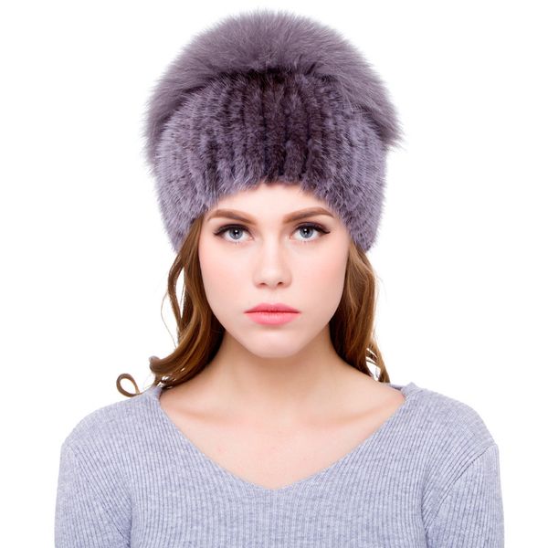 handmade autumn winter women's genuine real beanies hats with fur poms lady warm caps vf5049, Blue;gray
handmade autumn winter women's genuine real beanies hats with fur poms lady warm caps vf5049, Blue;gray