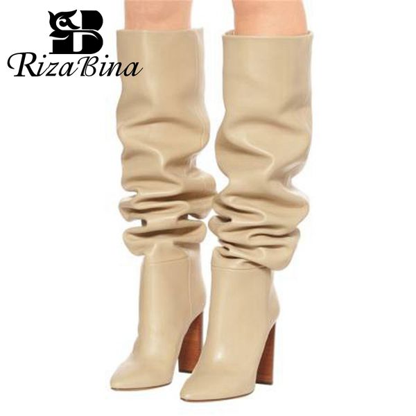 boots rizabina women knee high poin ted toe thick heel silp on shoes fashion party street ladies footwear size 33-44, Black
boots rizabina women knee high poin ted toe thick heel silp on shoes fashion party street ladies footwear size 33-44, Black