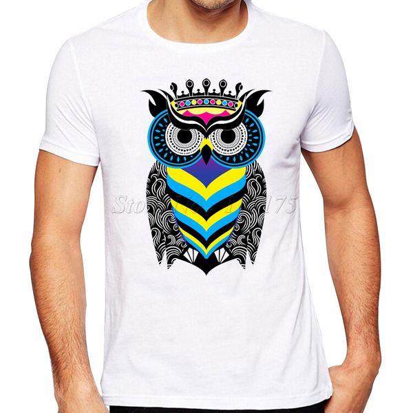 2019 men's summer fashion art owl printed t shirt cool design custom hipster tees 
2019 men's summer fashion art owl printed t shirt cool design custom hipster tees