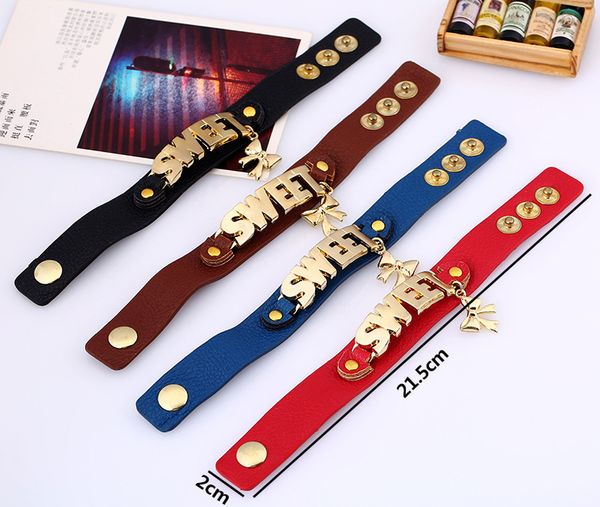 leather bracelet couple leather bracelet personality fashion decoration men and women creative with imitation jewelry, Golden;silver
leather bracelet couple leather bracelet personality fashion decoration men and women creative with imitation jewelry, Golden;silver