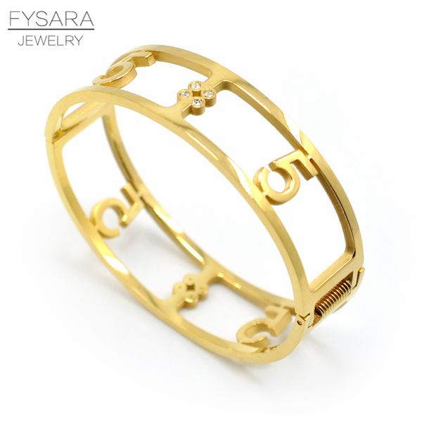 bangle fysara stainless steel hollow number 5 bracelets & bangles for women cuff wide luxury classic jewelry friend, Black
bangle fysara stainless steel hollow number 5 bracelets & bangles for women cuff wide luxury classic jewelry friend, Black