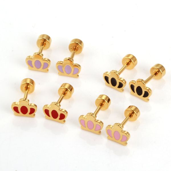 stud oufei crown earrings for women stainless steel set minimalist 2021 fashion jewelry accessories, Golden;silver
stud oufei crown earrings for women stainless steel set minimalist 2021 fashion jewelry accessories, Golden;silver
