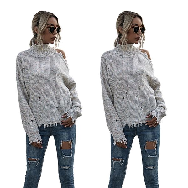 women long sleeve knitted sweater strapless turtleneck loose pullover tunic female autumn winter outwear, White;black
women long sleeve knitted sweater strapless turtleneck loose pullover tunic female autumn winter outwear, White;black