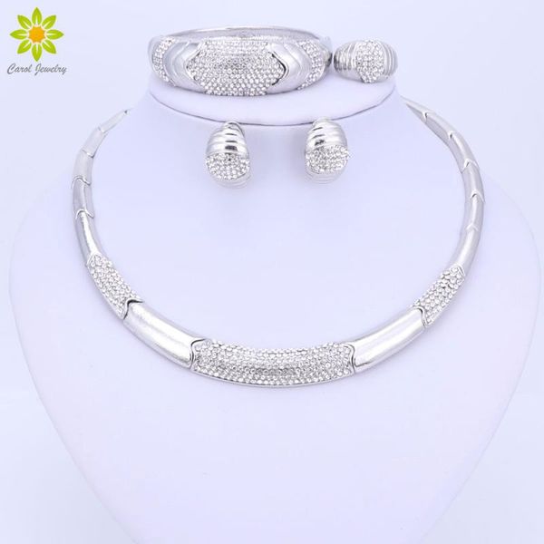 crystal jewelry sets silver plated necklace earring bracelet ring choker statement wedding party accessories colar
crystal jewelry sets silver plated necklace earring bracelet ring choker statement wedding party accessories colar