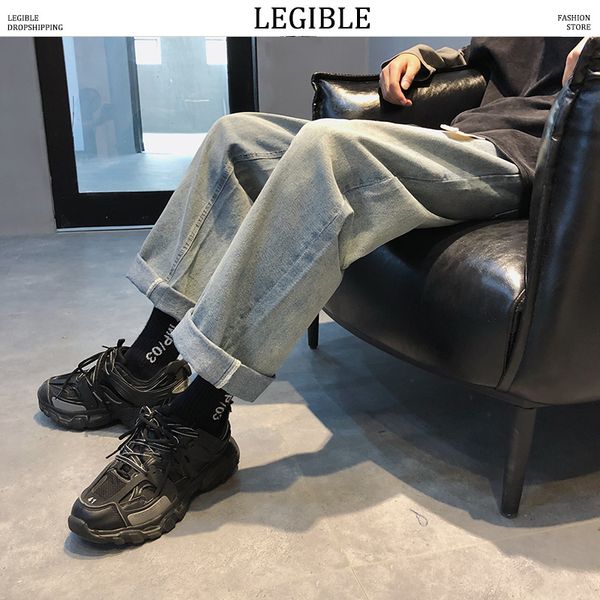 men's jeans legible fashion denmin pants for men korean straight 2021 harajuku solid casual, Blue
men's jeans legible fashion denmin pants for men korean straight 2021 harajuku solid casual, Blue