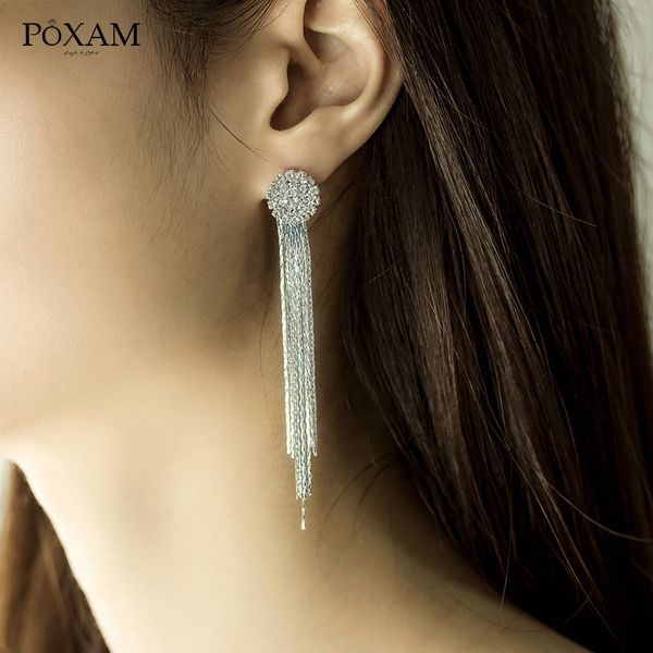 dangle & chandelier trendy korean earrings for women geometric long crystal tassel drop earings brincos female wedding fashion jewelry, Silver
dangle & chandelier trendy korean earrings for women geometric long crystal tassel drop earings brincos female wedding fashion jewelry, Silver