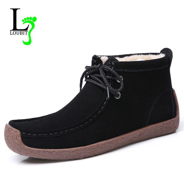 womens boots cow suede winter shoes warm plush rubber ankle boots lace up casual footwear female sneakers flat comfortable 35-42, Black
womens boots cow suede winter shoes warm plush rubber ankle boots lace up casual footwear female sneakers flat comfortable 35-42, Black