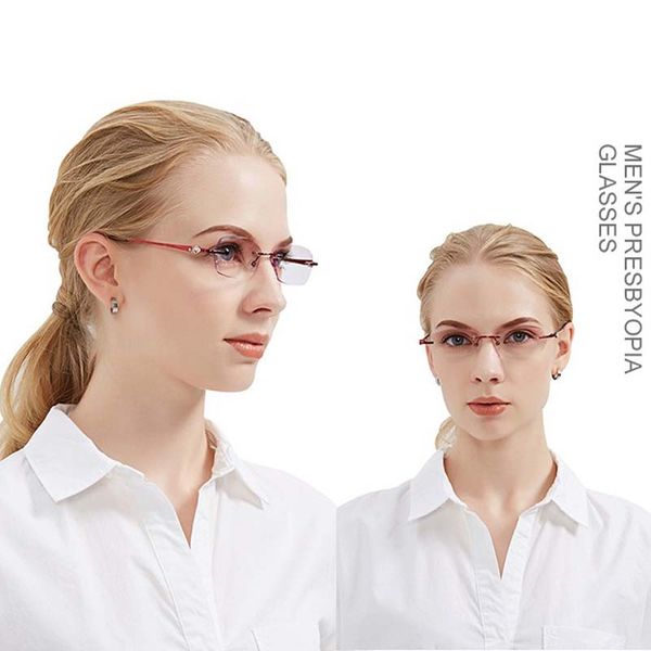 high-end trimming ladies reading glasses frameless diamond-encrusted reading glasses for the elderly, White;black
high-end trimming ladies reading glasses frameless diamond-encrusted reading glasses for the elderly, White;black