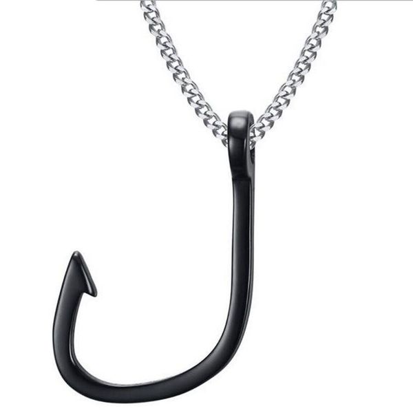 pendant necklaces stainless steel hawaiian fish hook charm necklace men women retro chain, Silver
pendant necklaces stainless steel hawaiian fish hook charm necklace men women retro chain, Silver