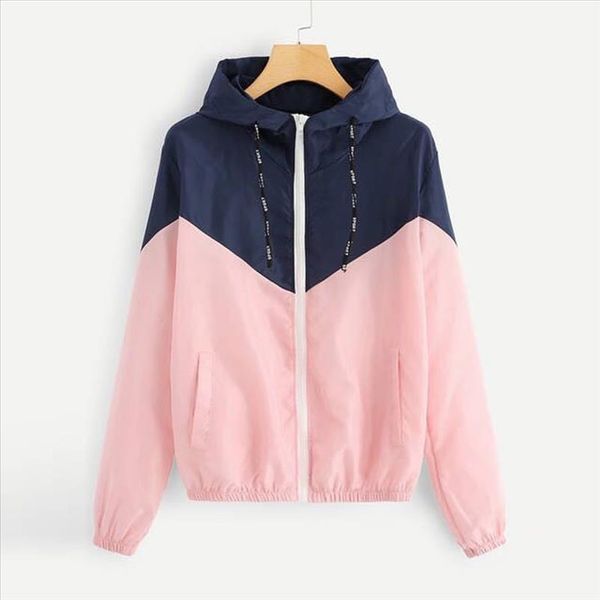 hoodies sweatshirt womens long sleeve patchwork thin skin suits hooded zip stitching outwear coat drop shipping, Black
hoodies sweatshirt womens long sleeve patchwork thin skin suits hooded zip stitching outwear coat drop shipping, Black