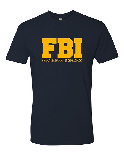 men's fbi female body inspector t-shirt printing short sleeve casual o-neck cotton t shirt sale clothes