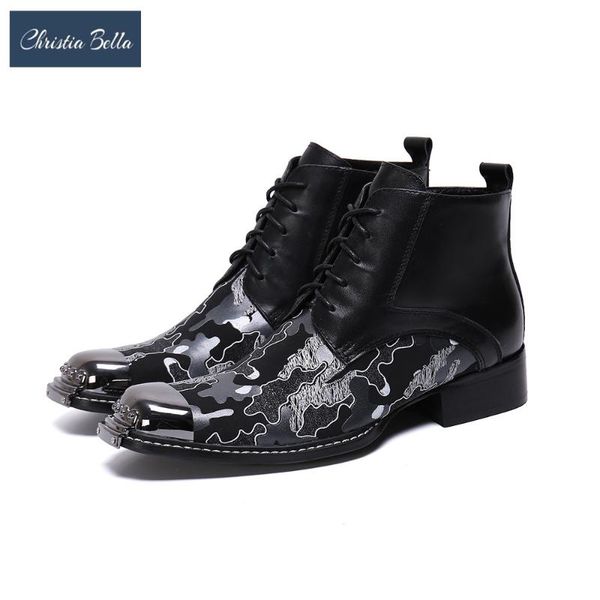 christia bella large size printing man real leather shoes men british style new winter boots formal dress metal toe men boots, Black
christia bella large size printing man real leather shoes men british style new winter boots formal dress metal toe men boots, Black