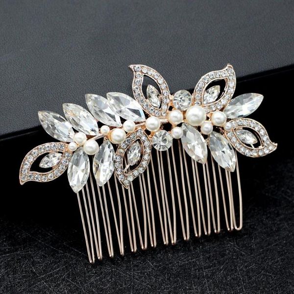 blijery rose gold/silver color bridal hair combs for women hair jewelry pearls crystal wedding accessories brides headpiece, Golden;silver
blijery rose gold/silver color bridal hair combs for women hair jewelry pearls crystal wedding accessories brides headpiece, Golden;silver
