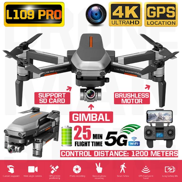 rc quadcopter l109 pro drone gps 4k hd two-axis anti-shake stable gimbal camera 5g wifi fpv brushless motor 1200m long distance
rc quadcopter l109 pro drone gps 4k hd two-axis anti-shake stable gimbal camera 5g wifi fpv brushless motor 1200m long distance