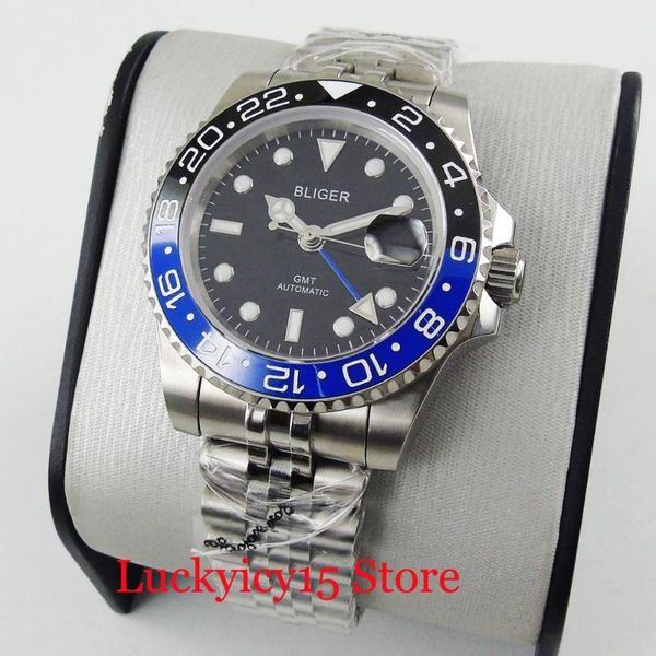 bliger fashional 40mm auto men watch automatic movement gmt hand jubilee strap blue black bezel, Slivery;brown
bliger fashional 40mm auto men watch automatic movement gmt hand jubilee strap blue black bezel, Slivery;brown