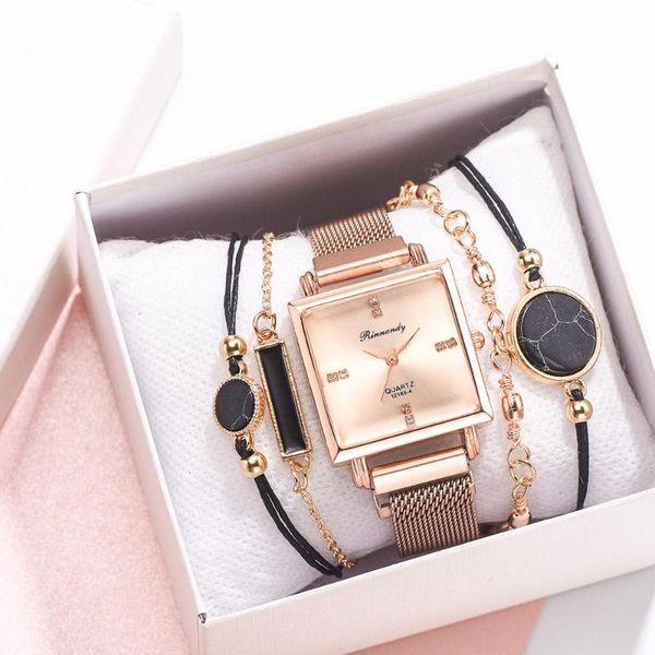 wristwatches luxury 5pcs women watch set magnetic rhinestone female clock quartz wristwatch bracelet fashion square ladies, Slivery;brown
wristwatches luxury 5pcs women watch set magnetic rhinestone female clock quartz wristwatch bracelet fashion square ladies, Slivery;brown