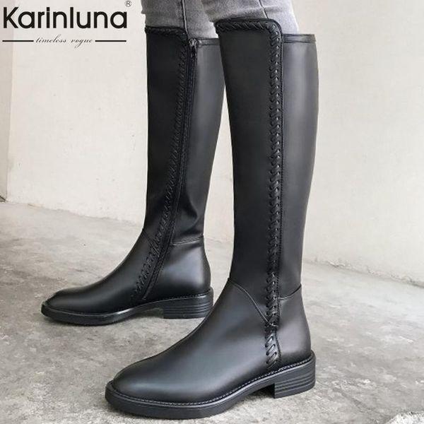 boots women's knee high genuine cow leather classic winter shoes women chunky heel female riding woman, Black
boots women's knee high genuine cow leather classic winter shoes women chunky heel female riding woman, Black