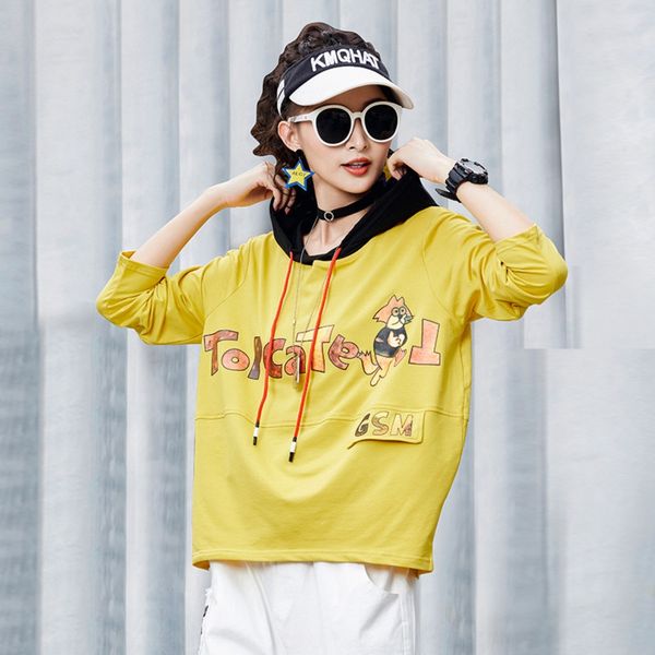 autumn new fashion brand women's sweater long sleeve short casual loose letter printing personalized drawstring hooded sweater pl8gj, Black
autumn new fashion brand women's sweater long sleeve short casual loose letter printing personalized drawstring hooded sweater pl8gj, Black