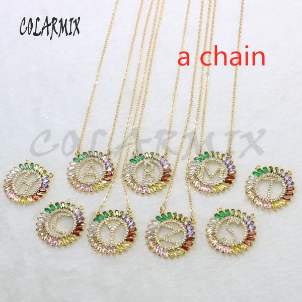 10 pcs rainbow zircon letters pendants necklace crystal letters jewelry for women trendy jewel gift for women 9376, Silver
10 pcs rainbow zircon letters pendants necklace crystal letters jewelry for women trendy jewel gift for women 9376, Silver