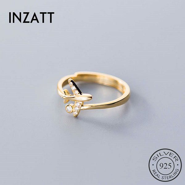 cluster rings inzareal 925 sterling silverzircon aircraft adjustable ring for woman party fine jewelry minimalist bohemian accessories, Golden;silver
cluster rings inzareal 925 sterling silverzircon aircraft adjustable ring for woman party fine jewelry minimalist bohemian accessories, Golden;silver