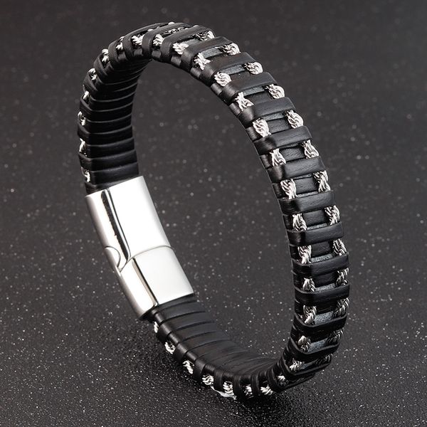 accessories men's leather stainless steel bracelet special geometric pattern multi layer for men's birthday gift, Golden;silver
accessories men's leather stainless steel bracelet special geometric pattern multi layer for men's birthday gift, Golden;silver