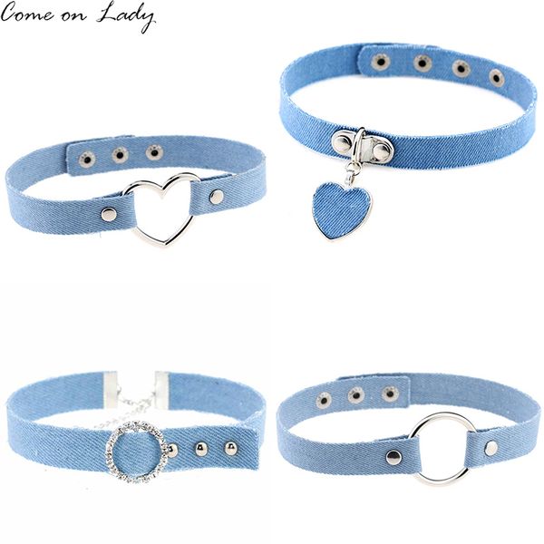 chokers blue denim heart pendant choker necklace for women jeans tattoo collar collier ras de cou colar bijoux femme cr037, Golden;silver
chokers blue denim heart pendant choker necklace for women jeans tattoo collar collier ras de cou colar bijoux femme cr037, Golden;silver