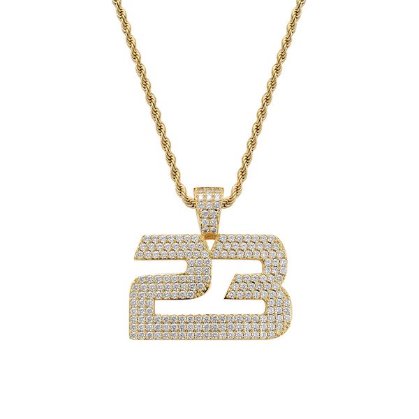 hip hop cz stone paved bling iced out number 23 pendants necklace for men rapper jewelry drop shipping, Silver
hip hop cz stone paved bling iced out number 23 pendants necklace for men rapper jewelry drop shipping, Silver
