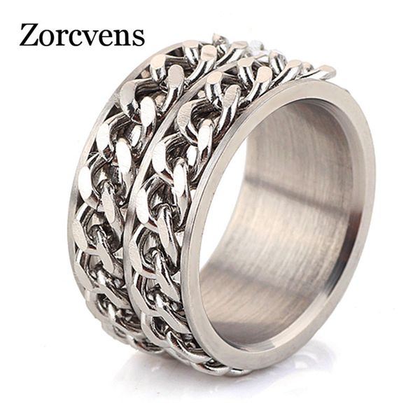 cluster rings zorcvens men's jewelry fashion stainless steel chain spinner for man and women, Golden;silver
cluster rings zorcvens men's jewelry fashion stainless steel chain spinner for man and women, Golden;silver