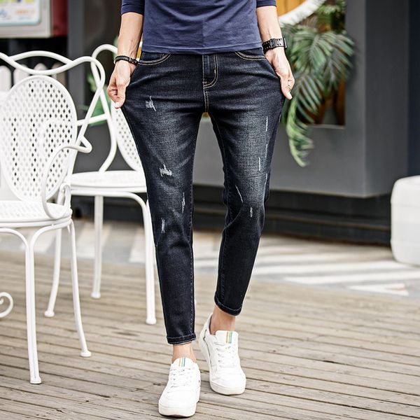 20 summer new korean style fashion slim-fit youth denim cropped ankle-length pants jeansjeans and jeanspants men's fashion stretch skin, Blue
20 summer new korean style fashion slim-fit youth denim cropped ankle-length pants jeansjeans and jeanspants men's fashion stretch skin, Blue