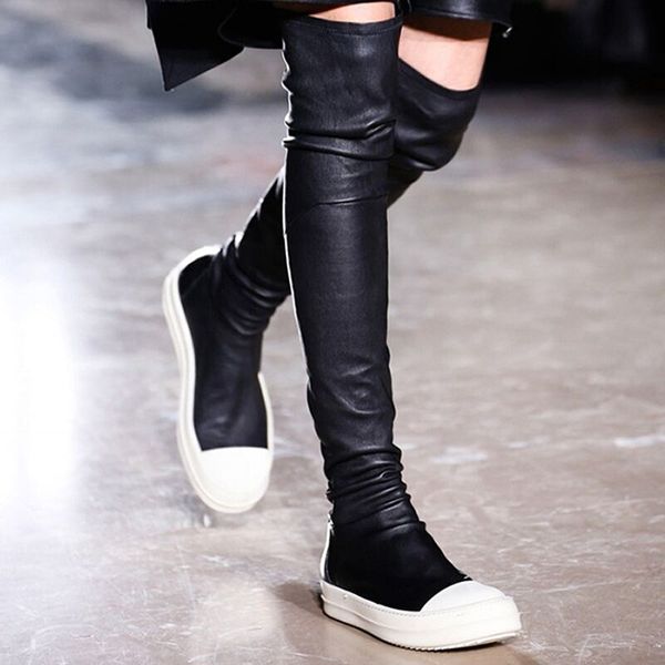 boots classic brand women's genuine leather over-the-knee stretch long white and black winter women flat 35-40
boots classic brand women's genuine leather over-the-knee stretch long white and black winter women flat 35-40