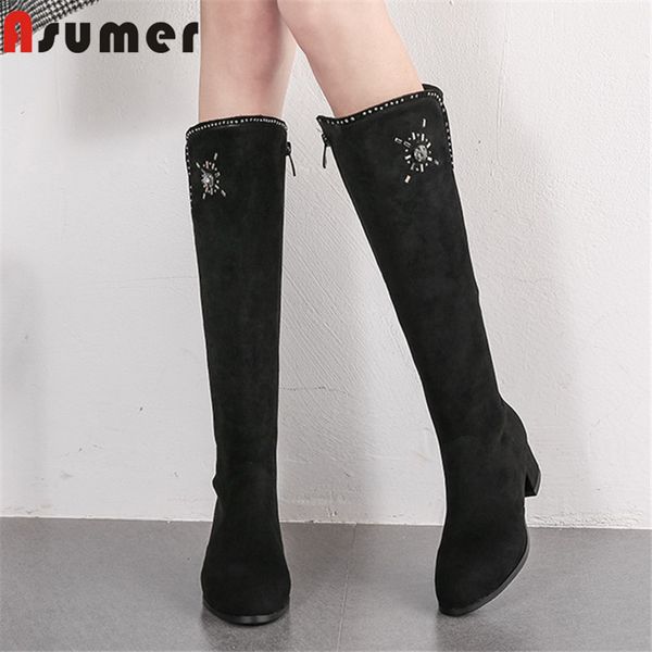 asumer 2020 new fashion knee high boots women crystal zip high heels autumn winter boots woman dress party shoes ladies black
asumer 2020 new fashion knee high boots women crystal zip high heels autumn winter boots woman dress party shoes ladies black
