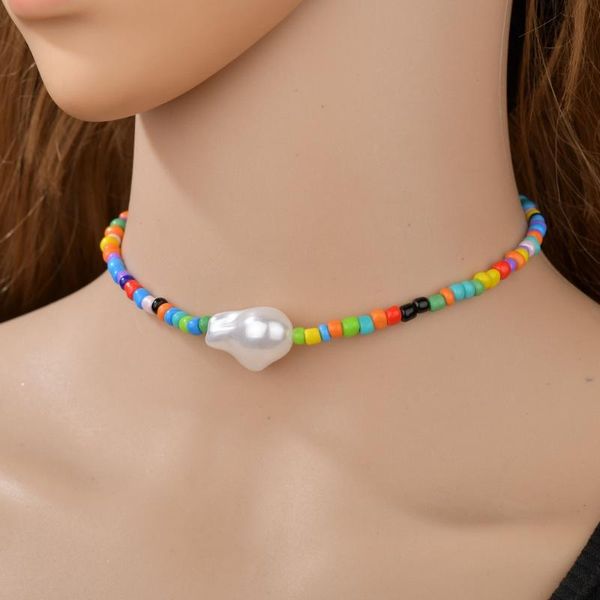 bohemia short necklace for woman fashion handmade mixed color baroque pearl necklace summer beach party jewelry gift girls, Silver
bohemia short necklace for woman fashion handmade mixed color baroque pearl necklace summer beach party jewelry gift girls, Silver