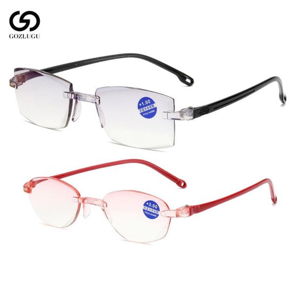 women's frameless hyperopia glasses blu-ray reading glasses red frame reading +1.0 1.5 2.0 2.5 3.0 3.5 4.0, White;black
women's frameless hyperopia glasses blu-ray reading glasses red frame reading +1.0 1.5 2.0 2.5 3.0 3.5 4.0, White;black