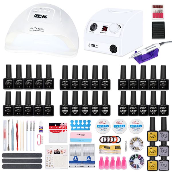 nail art kits 54w manicure set kit 30/20/12/10 color gel polish electric drill machine uv led lamp dryer
nail art kits 54w manicure set kit 30/20/12/10 color gel polish electric drill machine uv led lamp dryer