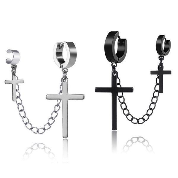 stud punk gothic stainless steel earring cross pendant for women mens fashion rock style ear jewelry gifts 2pieces, Golden;silver
stud punk gothic stainless steel earring cross pendant for women mens fashion rock style ear jewelry gifts 2pieces, Golden;silver