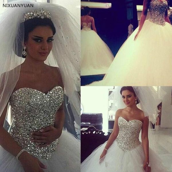 custom made casamento bridal gown beaded crystals 2020 vestidos de novia corset wedding dress lace up gelinlik robe de mariee, Blue;red
custom made casamento bridal gown beaded crystals 2020 vestidos de novia corset wedding dress lace up gelinlik robe de mariee, Blue;red