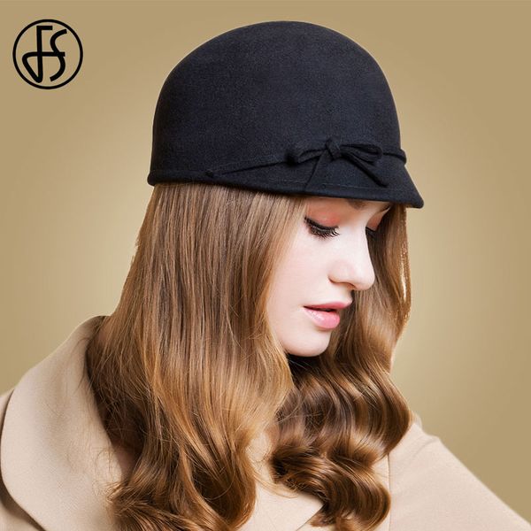 stingy brim hats fs black bowler hat for women wide wool felt fedora cap solid ladies floppy cloche, Blue;gray
stingy brim hats fs black bowler hat for women wide wool felt fedora cap solid ladies floppy cloche, Blue;gray