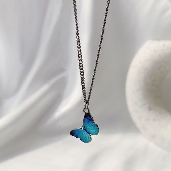 new blue butterfly pendant necklace for women vintage titanium steel wedding necklace 2020 choker jewelry accessories, Silver
new blue butterfly pendant necklace for women vintage titanium steel wedding necklace 2020 choker jewelry accessories, Silver