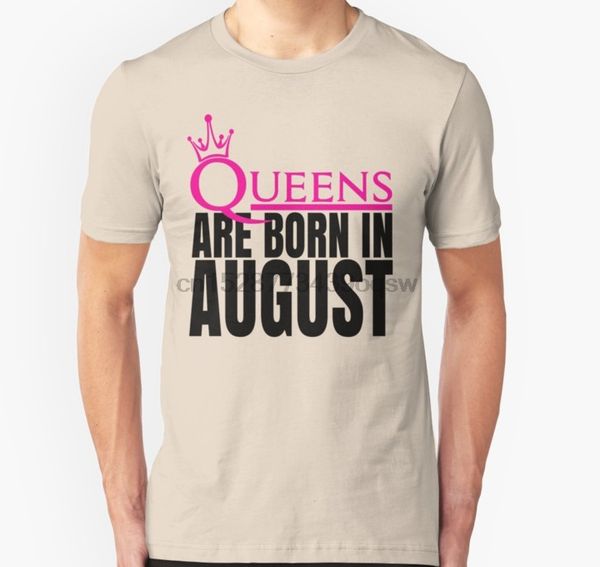 men tshirt queens are born in august t shirt printed t-shirt tees top